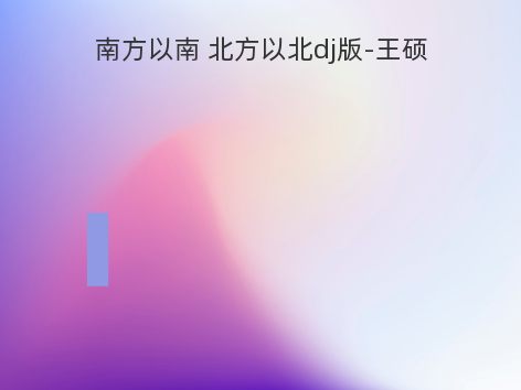 南方以南 北方以北dj版-王硕