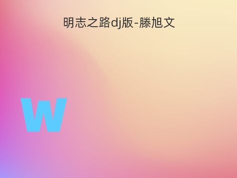 明志之路dj版-滕旭文