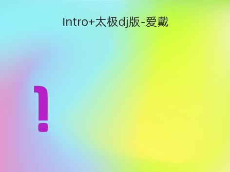 Intro+太极dj版-爱戴