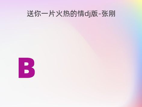 送你一片火热的情dj版-张刚