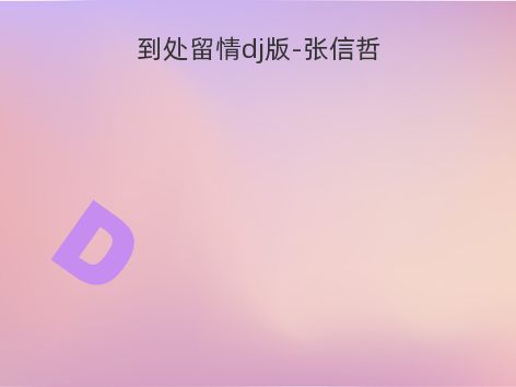 到处留情dj版-张信哲