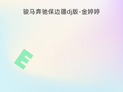 骏马奔驰保边疆dj版-金婷婷