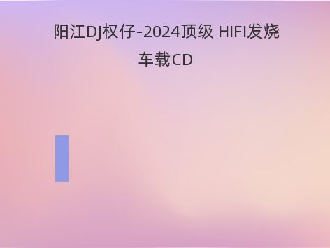 阳江DJ权仔-2024顶级 HIFI发烧车载CD