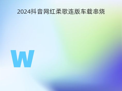 2024抖音网红柔歌连版车载串烧