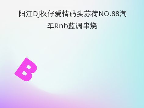 阳江DJ权仔爱情码头苏荷NO.88汽车Rnb蓝调串烧