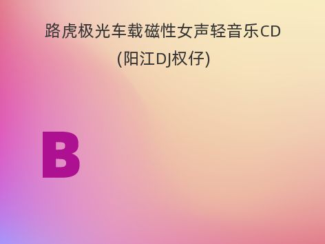 路虎极光车载磁性女声轻音乐CD(阳江DJ权仔)