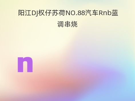 阳江DJ权仔苏荷NO.88汽车Rnb蓝调串烧