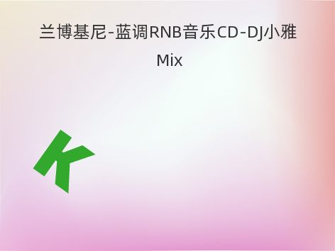 兰博基尼-蓝调RNB音乐CD-DJ小雅 Mix