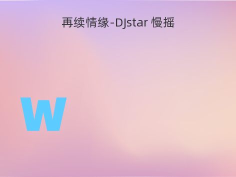 再续情缘-DJstar 慢摇