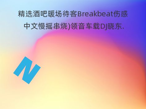 精选酒吧暖场待客Breakbeat伤感中文慢摇串烧)领音车载DJ晓东.m