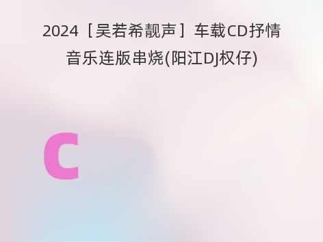 2024［吴若希靓声］车载CD抒情音乐连版串烧(阳江DJ权仔)