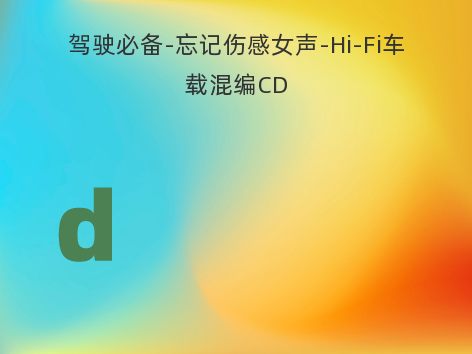 驾驶必备-忘记伤感女声-Hi-Fi车载混编CD