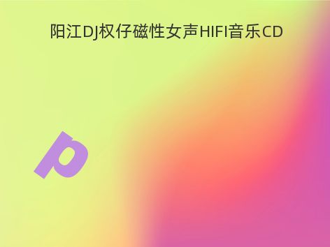 阳江DJ权仔磁性女声HIFI音乐CD