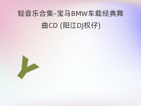 轻音乐合集-宝马BMW车载经典舞曲CD (阳江DJ权仔)