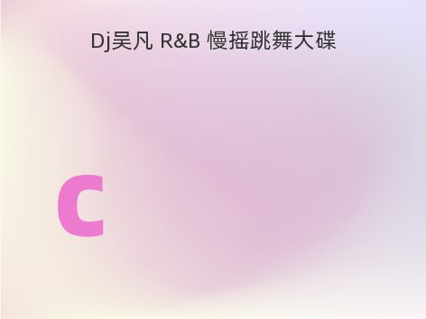 Dj吴凡 R&B 慢摇跳舞大碟