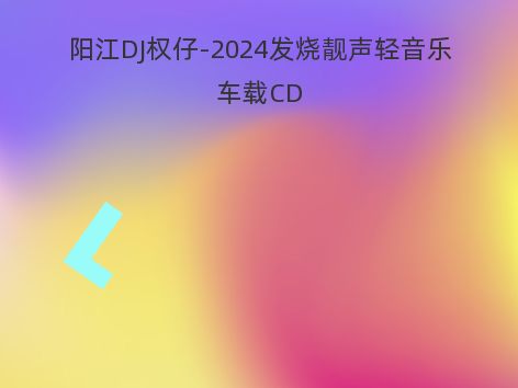 阳江DJ权仔-2024发烧靓声轻音乐车载CD