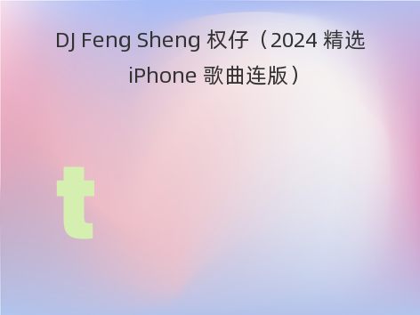 DJ Feng Sheng 权仔（2024 精选 iPhone 歌曲连版）