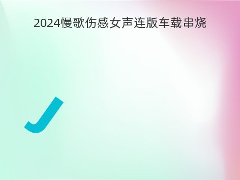 2024慢歌伤感女声连版车载串烧