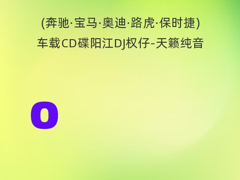 (奔驰·宝马·奥迪·路虎·保时捷)车载CD碟阳江DJ权仔-天籁纯音