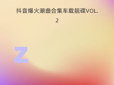 抖音爆火潮曲合集车载靓碟VOL.2