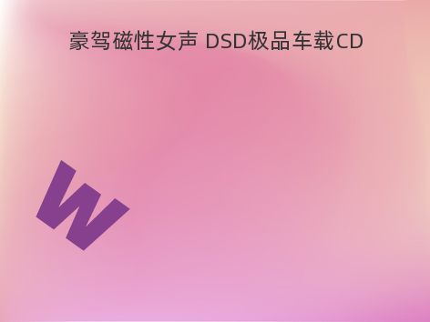 豪驾磁性女声 DSD极品车载CD