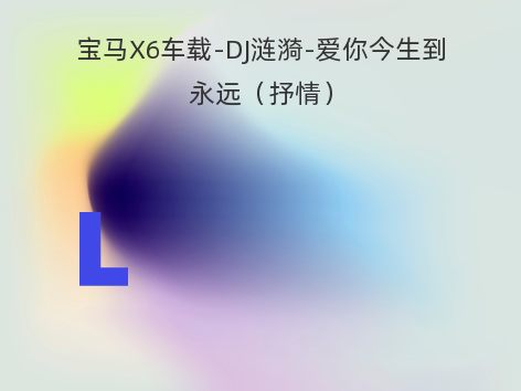 宝马X6车载-DJ涟漪-爱你今生到永远（抒情）