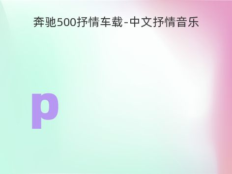 奔驰500抒情车载-中文抒情音乐