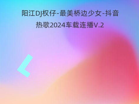 阳江DJ权仔-最美桥边少女-抖音热歌2024车载连播V.2