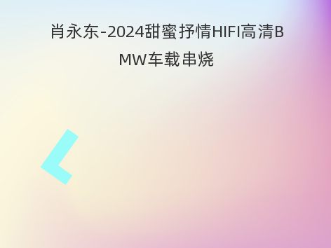 肖永东-2024甜蜜抒情HIFI高清BMW车载串烧