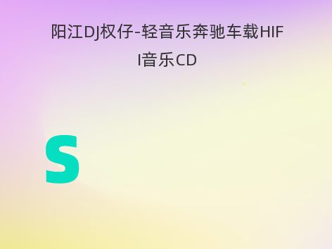 阳江DJ权仔-轻音乐奔驰车载HIFI音乐CD