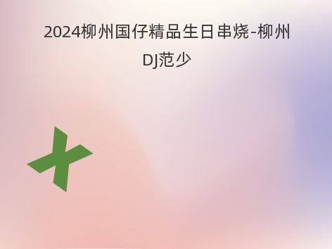 2024柳州国仔精品生日串烧-柳州DJ范少