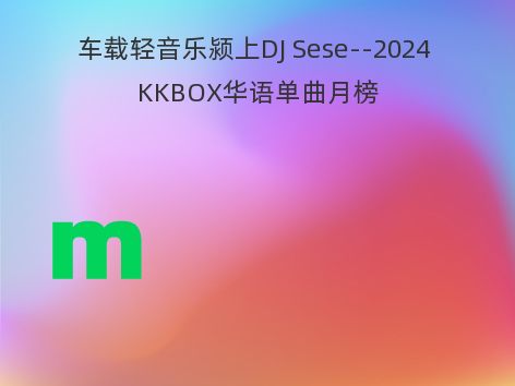 车载轻音乐颍上DJ Sese--2024 KKBOX华语单曲月榜