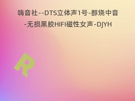 嗨音社--DTS立体声1号-醇烧中音-无损黑胶HIFI磁性女声-DJYH