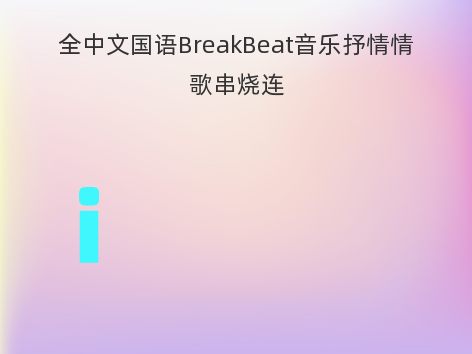 全中文国语BreakBeat音乐抒情情歌串烧连