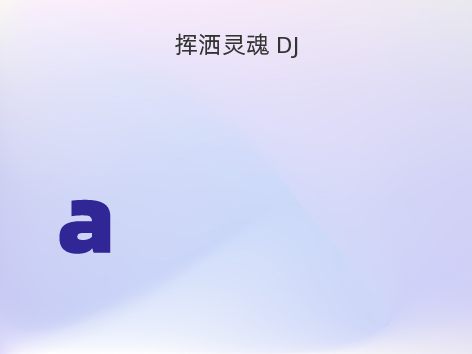 挥洒灵魂 DJ