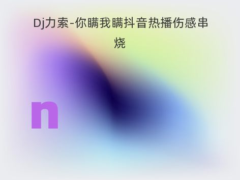 Dj力索-你瞒我瞒抖音热播伤感串烧