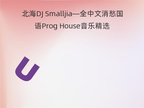 北海DJ Smalljia—全中文消愁国语Prog House音乐精选