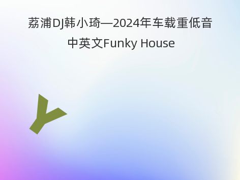 荔浦DJ韩小琦—2024年车载重低音中英文Funky House