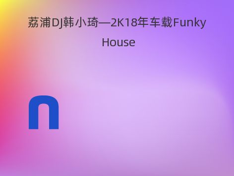 荔浦DJ韩小琦—2K18年车载Funky House