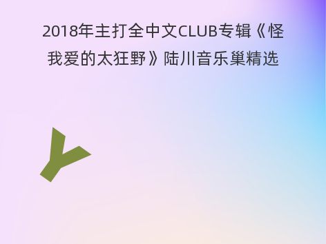 2018年主打全中文CLUB专辑《怪我爱的太狂野》陆川音乐巢精选V3