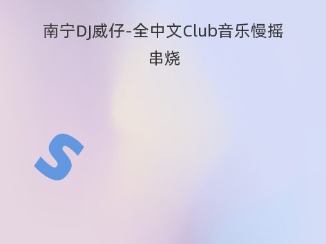 南宁DJ威仔-全中文Club音乐慢摇串烧