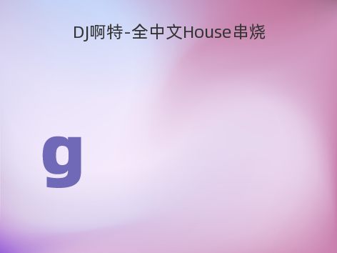 DJ啊特-全中文House串烧