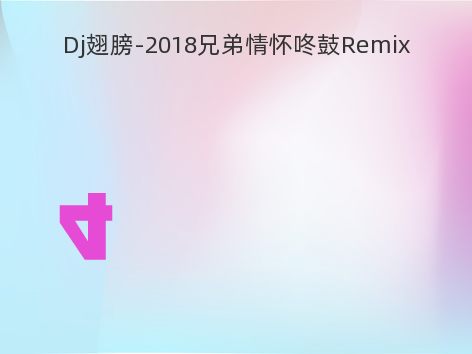 Dj翅膀-2018兄弟情怀咚鼓Remix