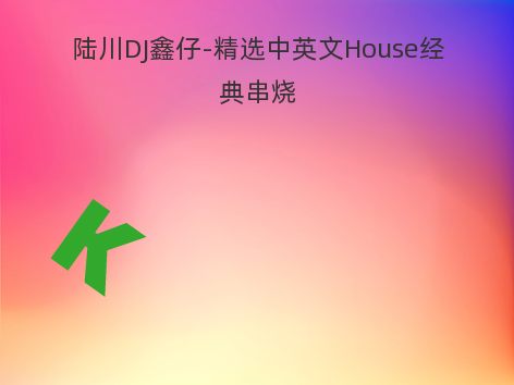 陆川DJ鑫仔-精选中英文House经典串烧