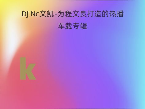 DJ Nc文凯-为程文良打造的热播车载专辑