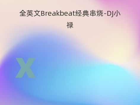 全英文Breakbeat经典串烧-DJ小禄