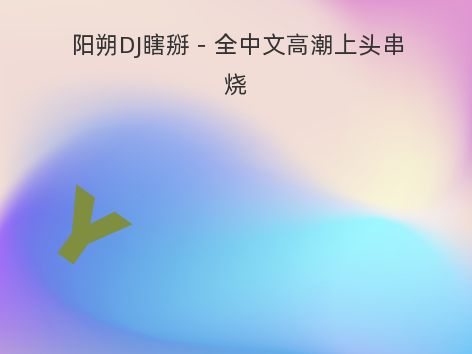 阳朔DJ瞎掰－全中文高潮上头串烧