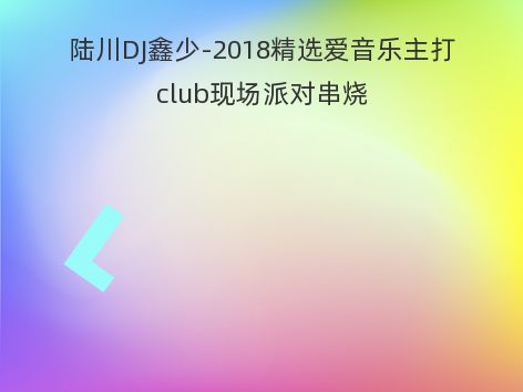 陆川DJ鑫少-2018精选爱音乐主打club现场派对串烧