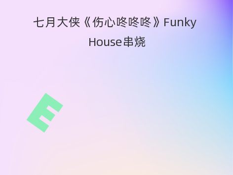 七月大侠《伤心咚咚咚》Funky House串烧