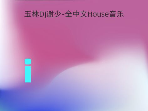 玉林DJ谢少-全中文House音乐